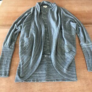 Wilfred Aritzia Cardigan Women S Gray Diderot Cocoon Open Front Long Sleeve